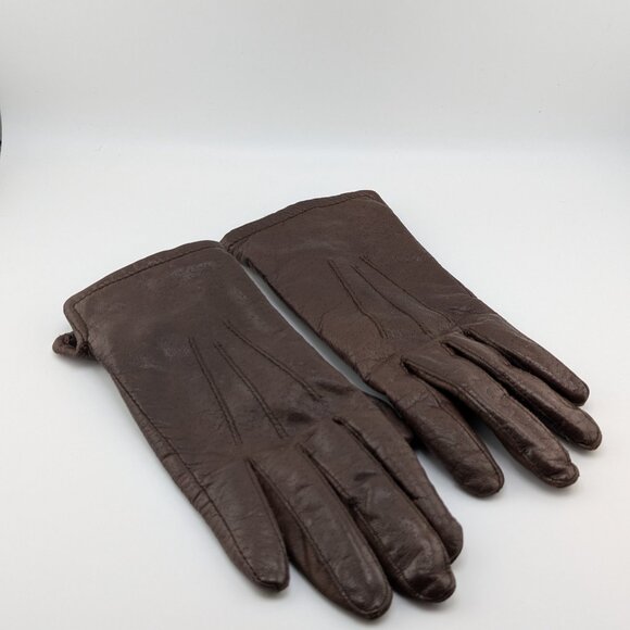🤎 Women's Genuine Brown Leather Gloves – Soft, Sleek, & Stylish - Picture 3 of 6